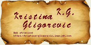 Kristina Gligorević vizit kartica